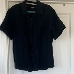 Claiborne Black Casual Button Down Shirt